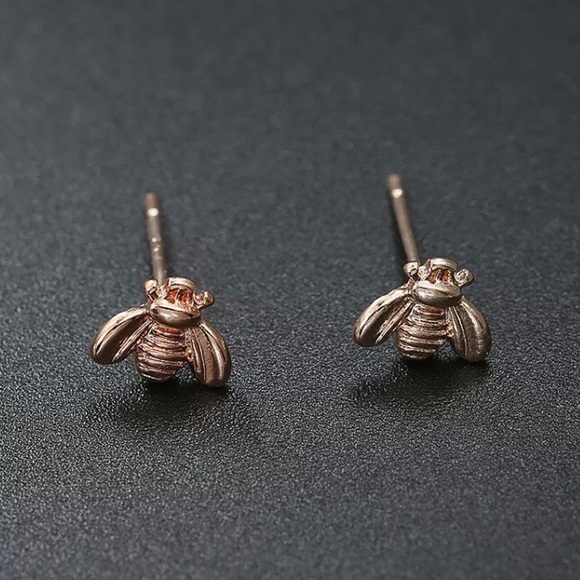 NEW 18K ROSE GOLD 🐝 EARRINGS - Picture 3 of 4
